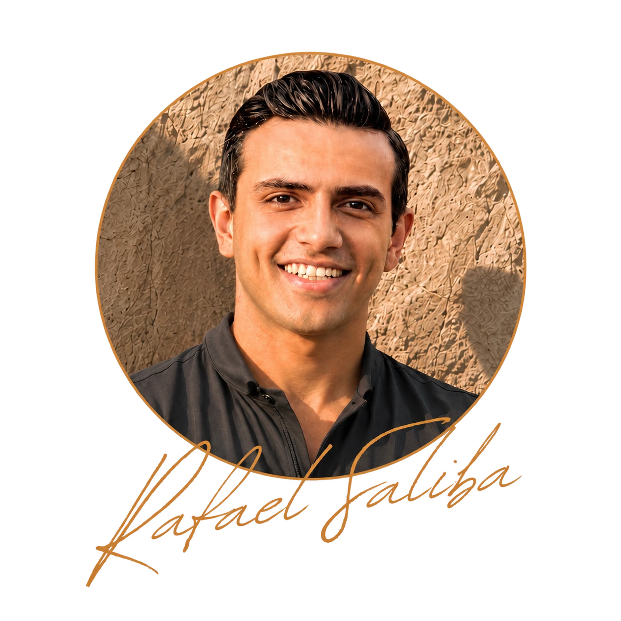 Rafael Saliba portrait and signature